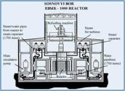 Schema Reattore a Fissione di tipo RBMK